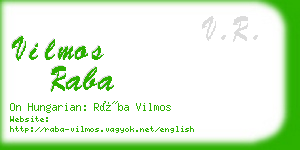 vilmos raba business card